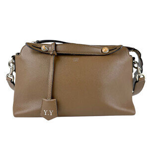 Fendi By the Way Shoulder Bag Handbag Brown Leather